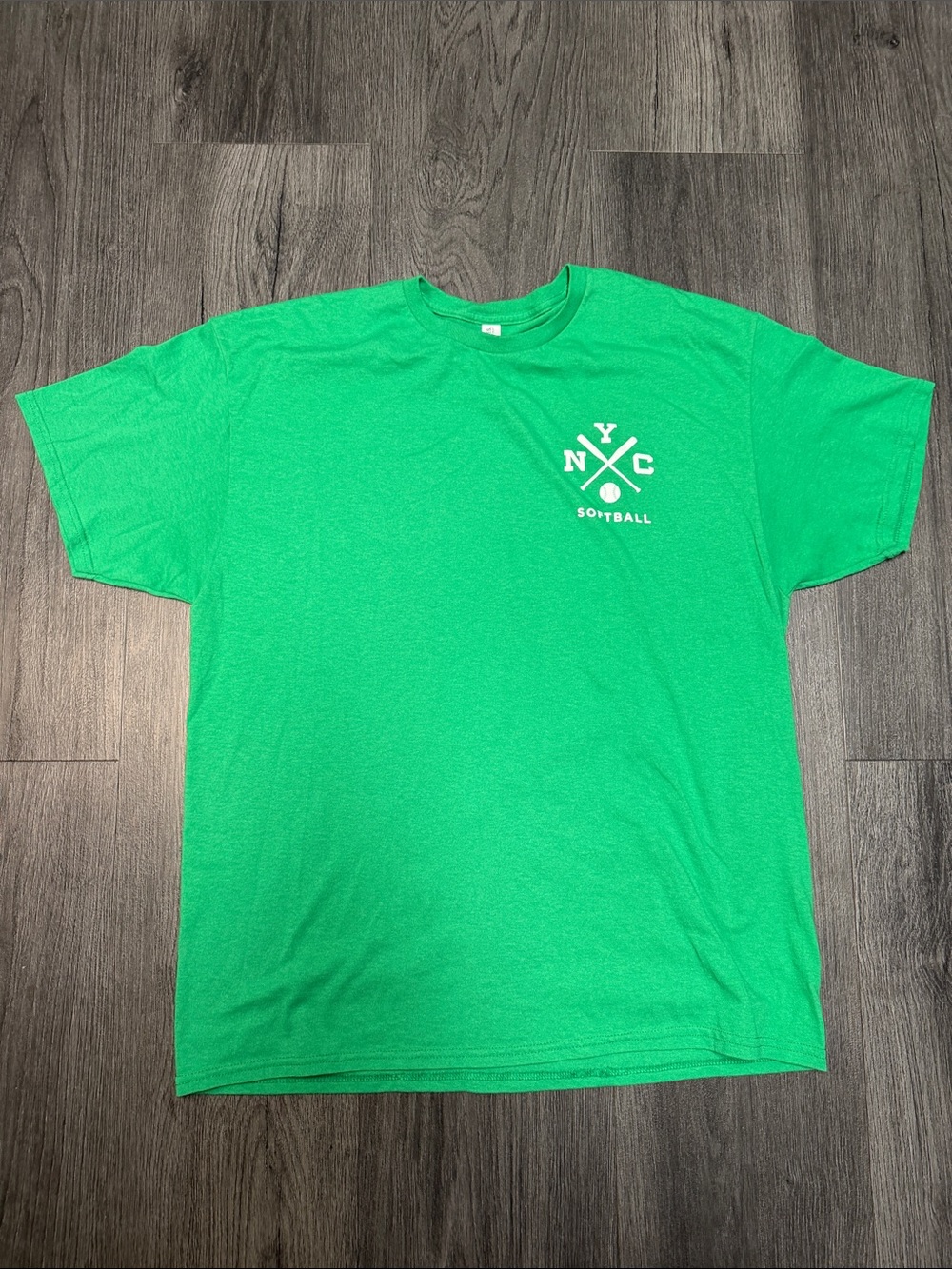 Jerzees vintage Green NYC Softball Short Sleeve Tee